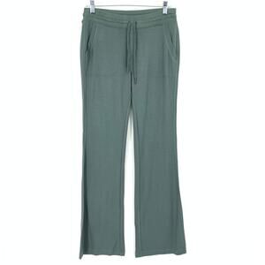 Active Life Flare Leg Pull On Lounge Pants Womens Size Small Green Drawstring